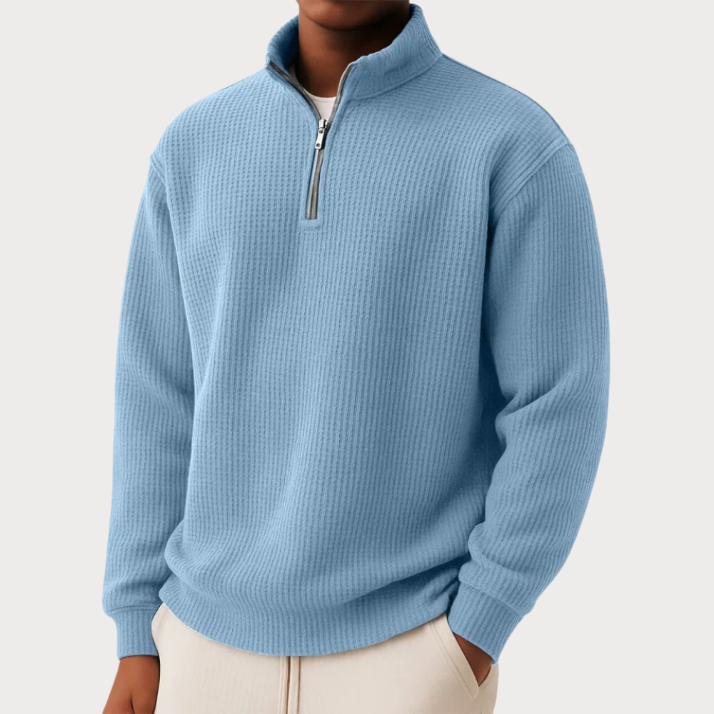 LOUIS & MARGOT | PULL EN MAILLE À COL ZIPPÉ POUR HOMME