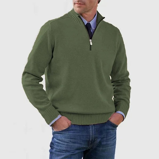 LOUIS & MARGOT | PULL ÉLÉGANT HOMME À MI-ZIP