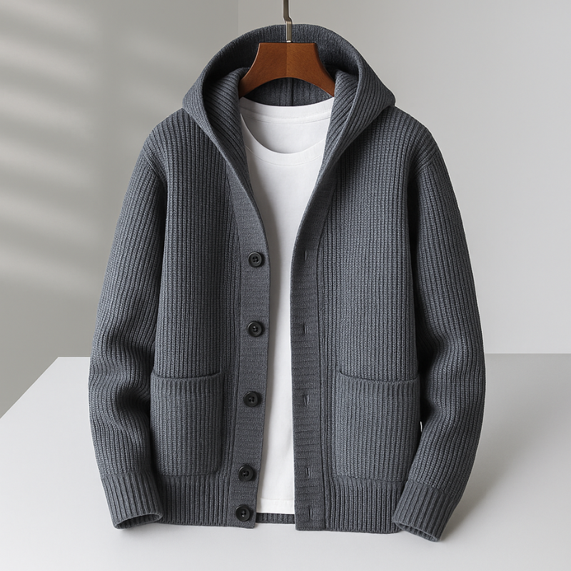 LOUIS & MARGOT | CARDIGAN À CAPUCHE POUR HOMME