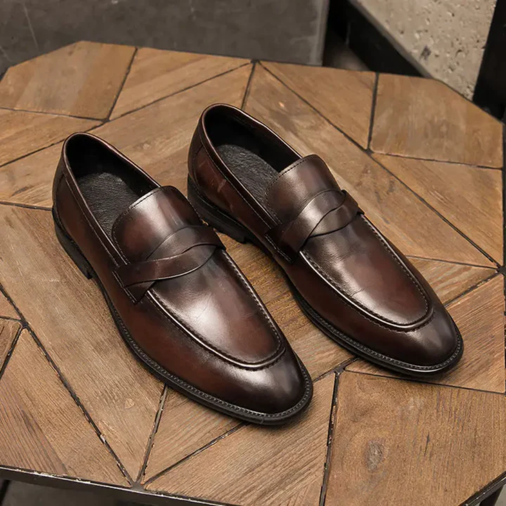 Chic mocassins en cuir