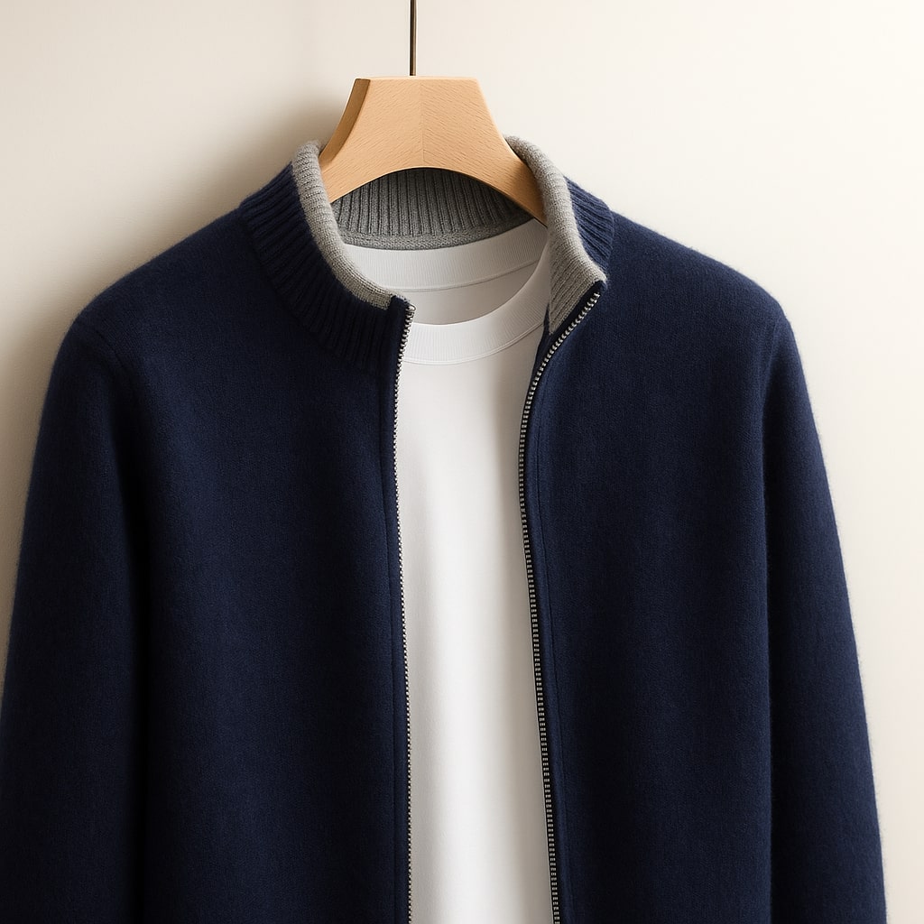 LOUIS & MARGOT | VESTE EN MAILLE AVEC ZIP