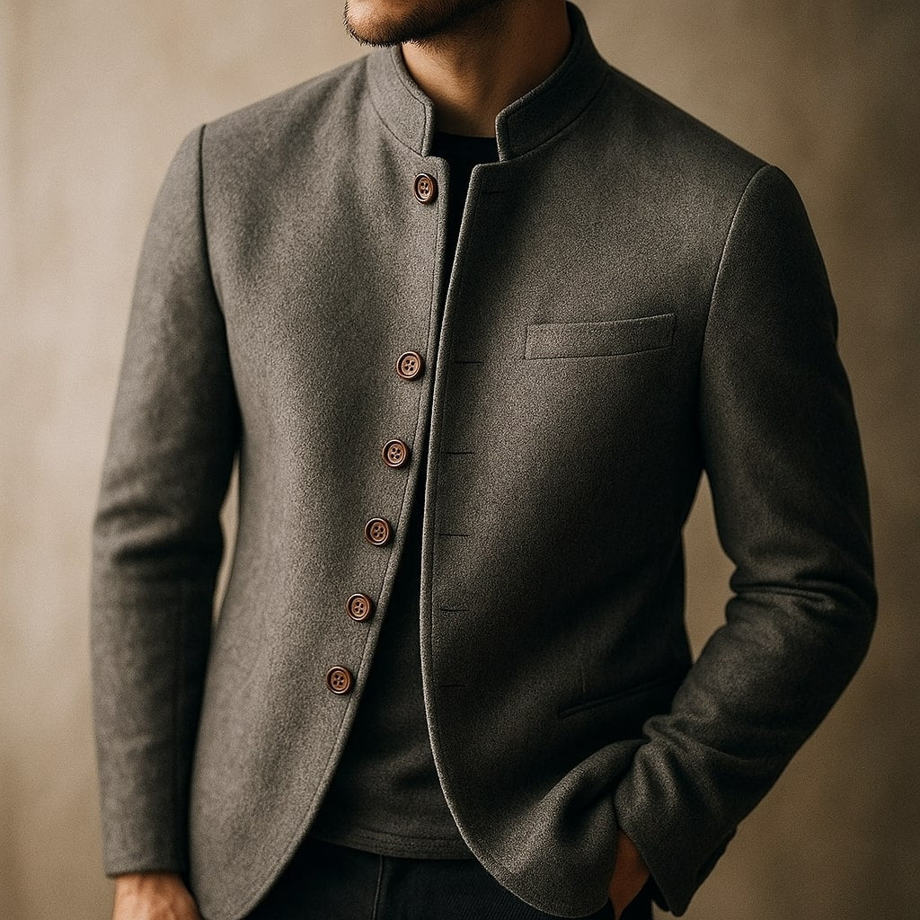 LOUIS & MARGOT | VESTE EN LAINE AVEC COL DROIT