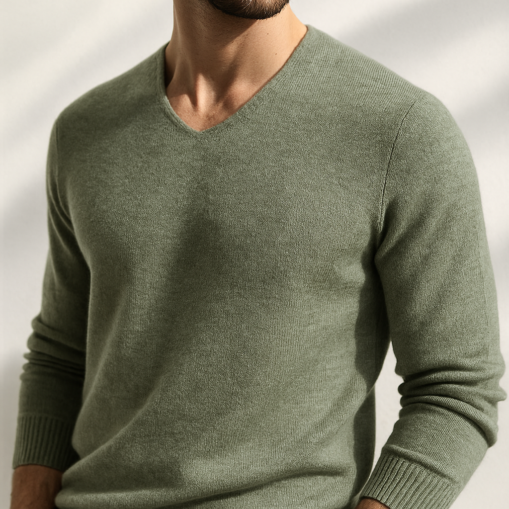 LOUIS & MARGOT | PULL EN V EN FIBRES NOBLES POUR HOMME