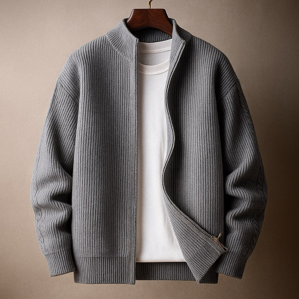 LOUIS & MARGOT | PULL CÔTE À CÔTE AVEC ZIP POUR HOMME