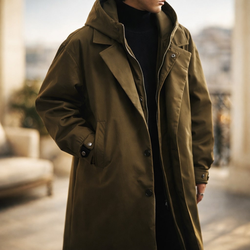 LOUIS & MARGOT | MANTEAU LONGUE SUPERPOSÉ POUR HOMMES