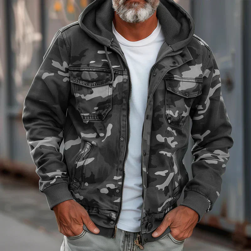 LOUIS & MARGOT | VESTE À CAPUCHE STYLE MILITAIRE POUR HOMME