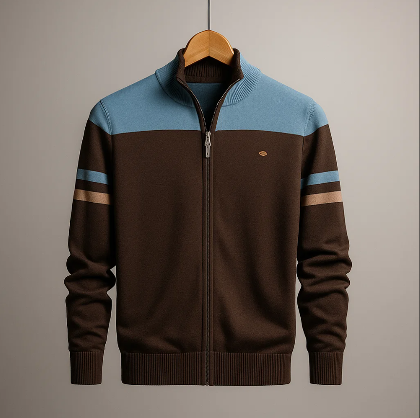 LOUIS & MARGOT | SWEAT COLORBLOCK AVEC ZIP POUR HOMME