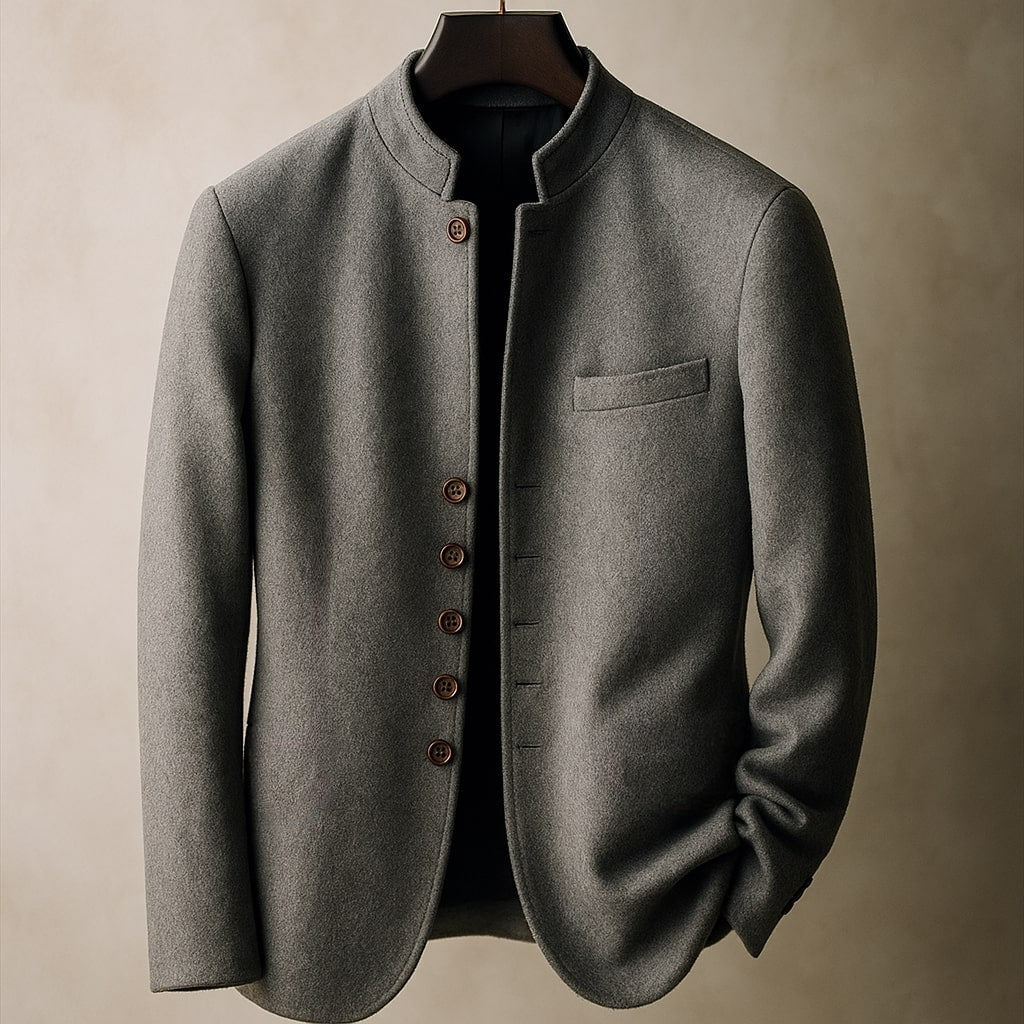LOUIS & MARGOT | VESTE EN LAINE AVEC COL DROIT