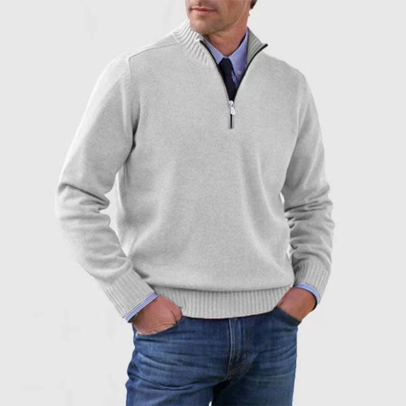 LOUIS & MARGOT | PULL ÉLÉGANT HOMME À MI-ZIP