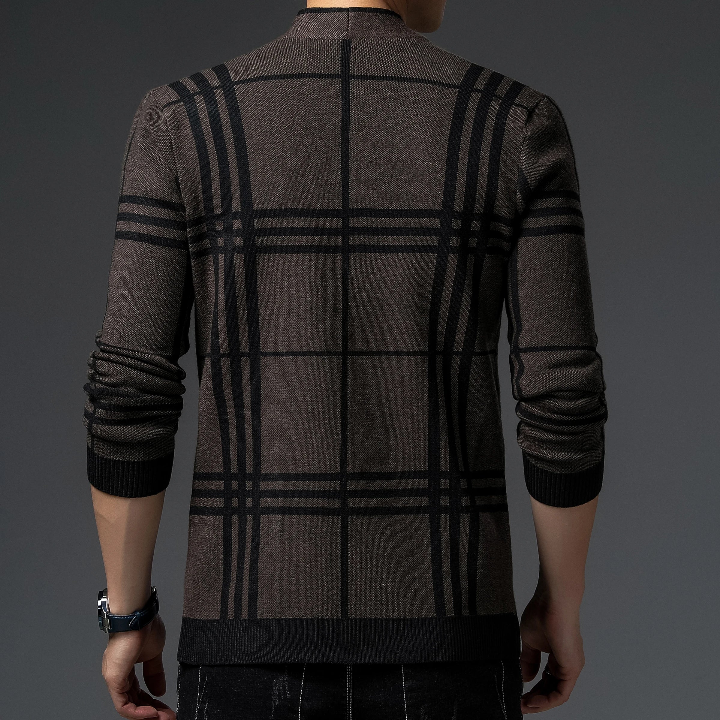 LOUIS & MARGOT | CARDIGAN EN MAILLE À CARREAUX POUR HOMME