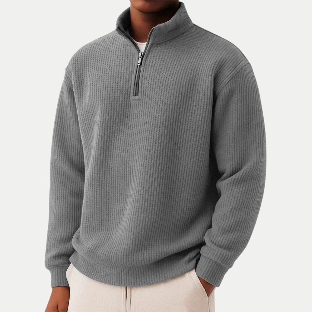 LOUIS & MARGOT | PULL EN MAILLE À COL ZIPPÉ POUR HOMME
