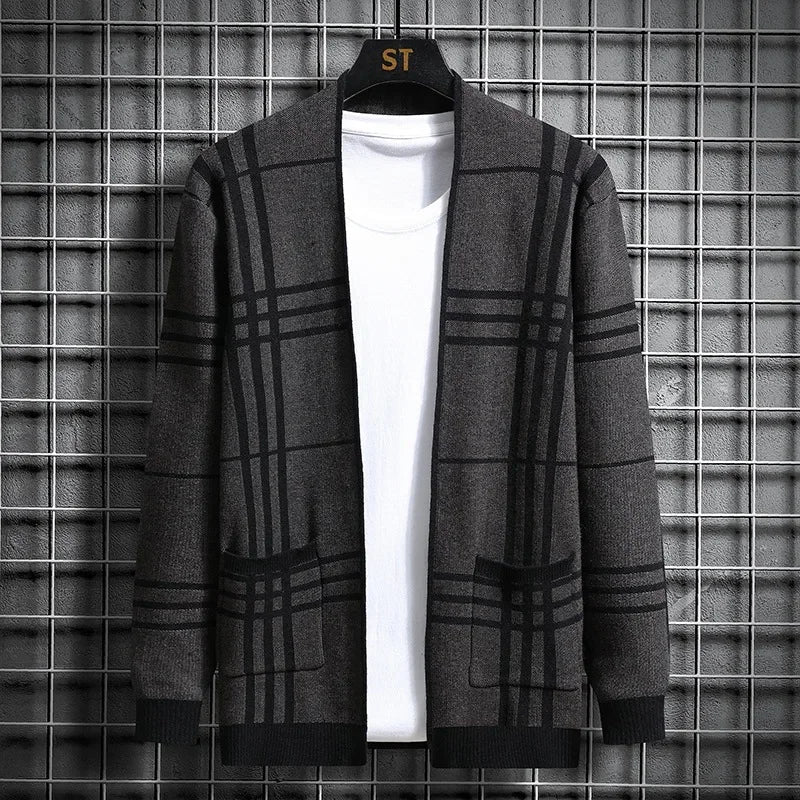 LOUIS & MARGOT | CARDIGAN EN MAILLE À CARREAUX POUR HOMME