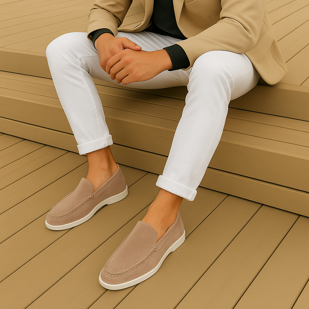 Loafers en suède chic