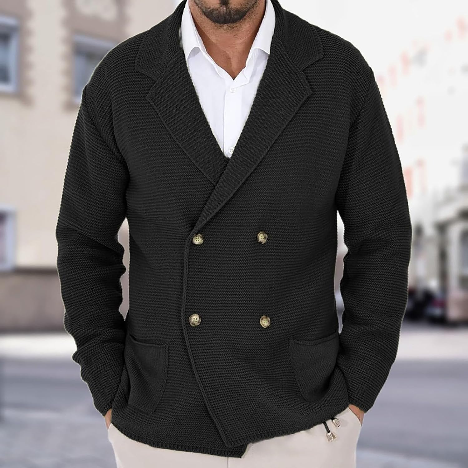 LOUIS & MARGOT | CARDIGAN ÉLÉGANT EN LAINE POUR HOMME