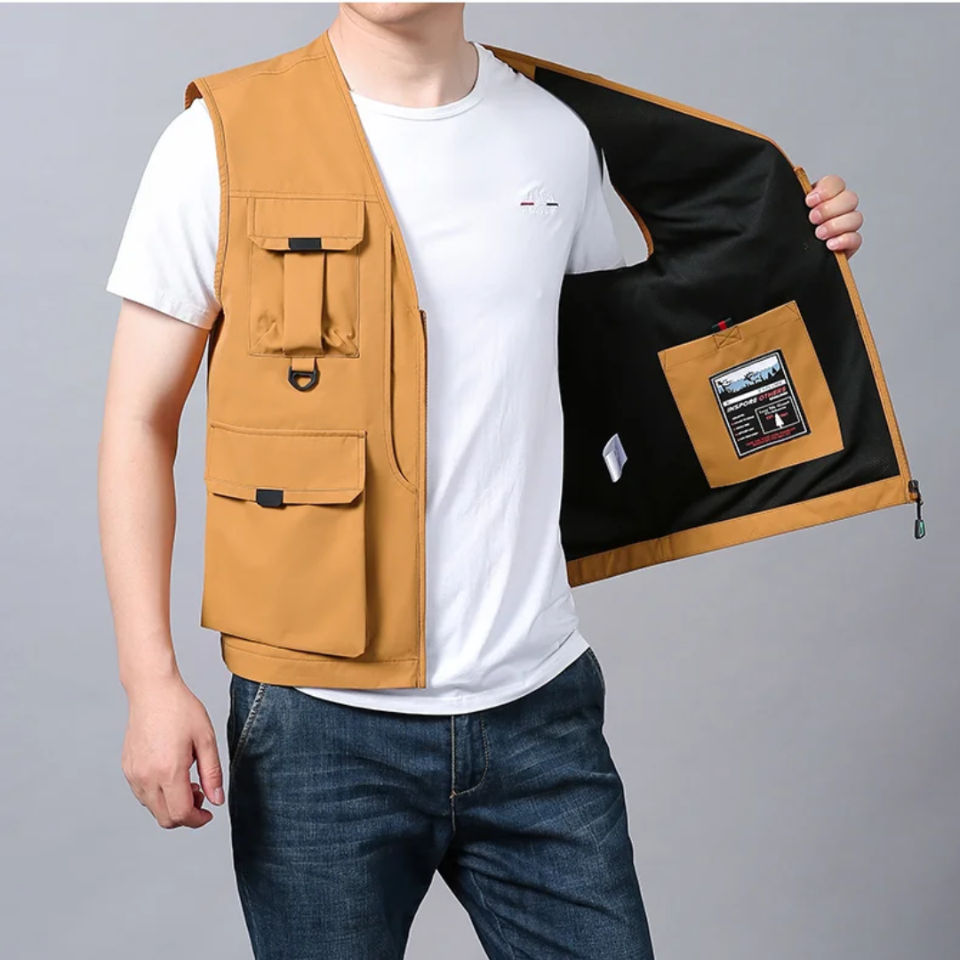 GILET CARGO RESPIRANT MULTI-POCHES