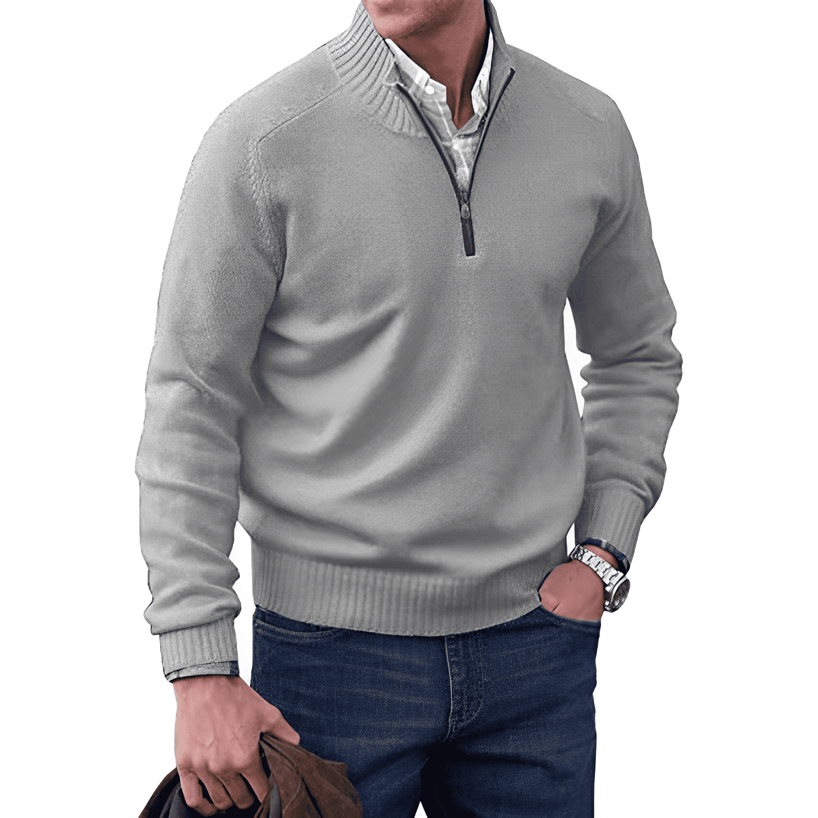 LOUIS & MARGOT | PULL EN MAILLE ZIPPÉ POUR HOMME