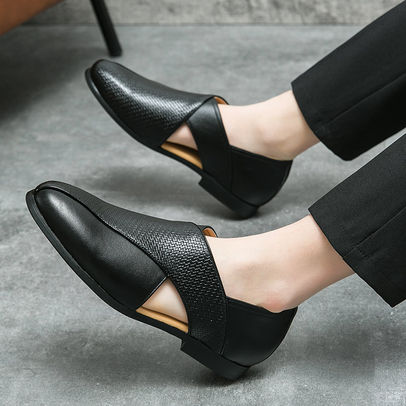 Mocassins en cuir vintage