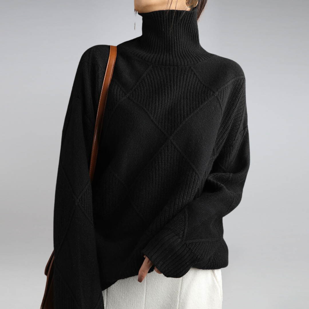 Elena™ | Pull Haut de Gamme à Col Montant