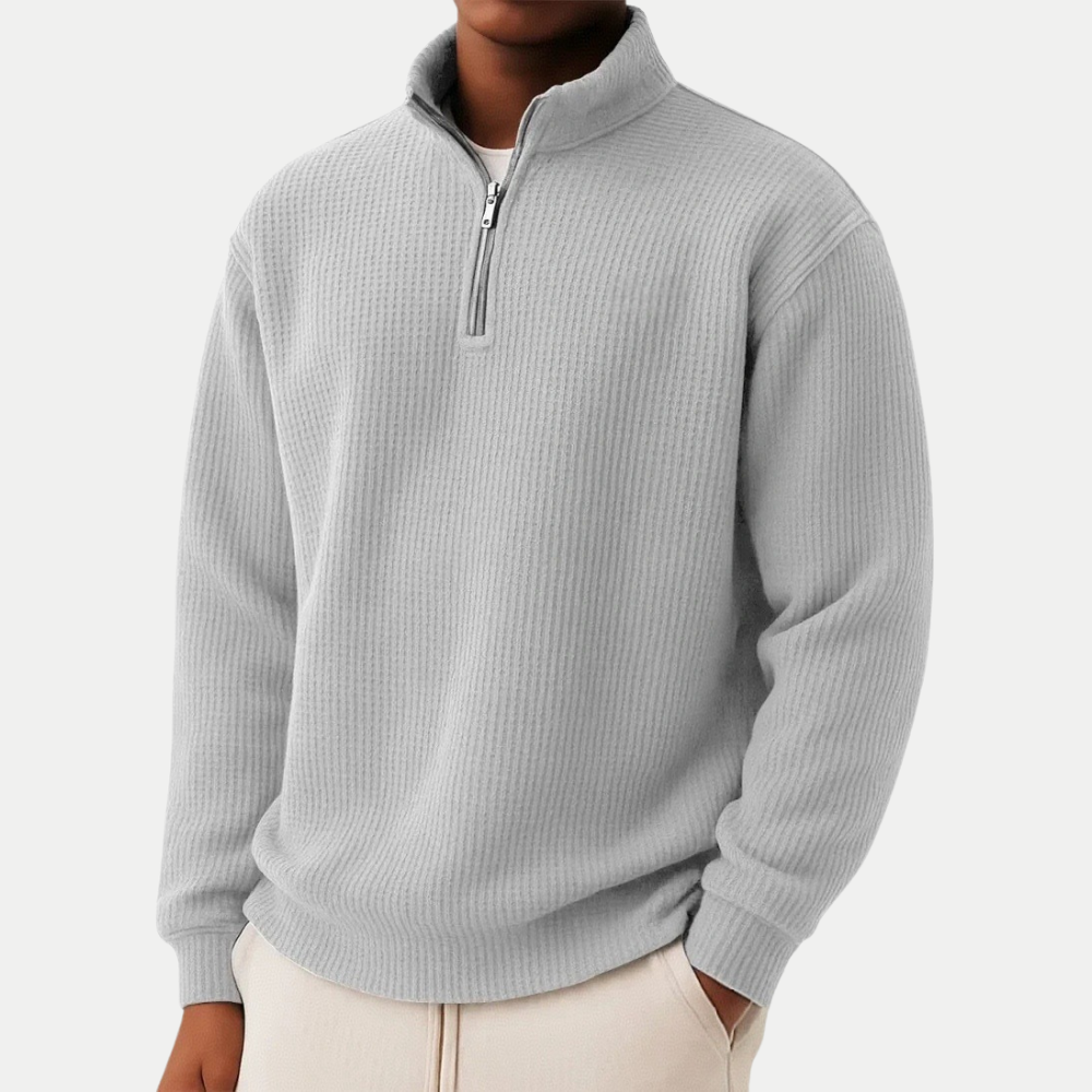 LOUIS & MARGOT | PULL EN MAILLE À COL ZIPPÉ POUR HOMME