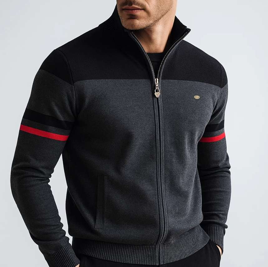 LOUIS & MARGOT | SWEAT COLORBLOCK AVEC ZIP POUR HOMME