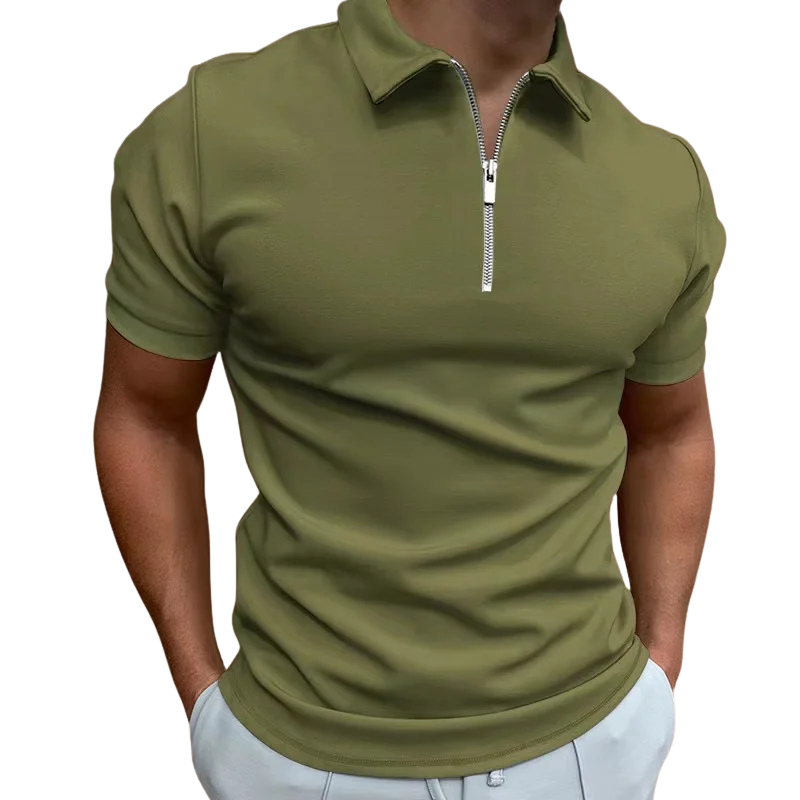 GREGORIO | POLO MODERNE AVEC ZIP MI-HAUT