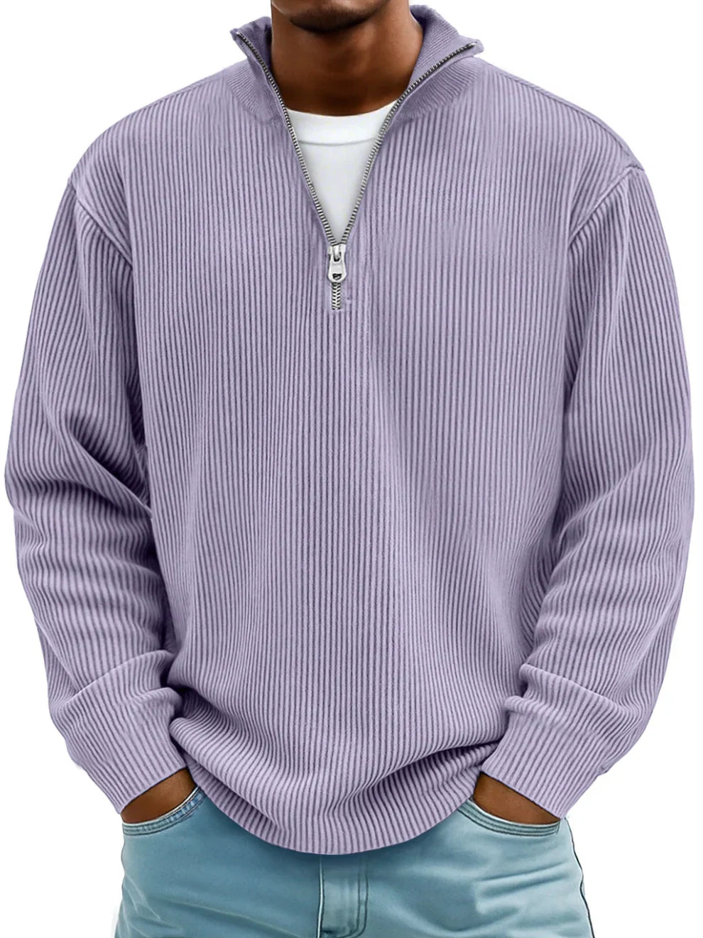 LOUIS & MARGOT | PULL TENDANCE AVEC ZIP MOYEN HOMME