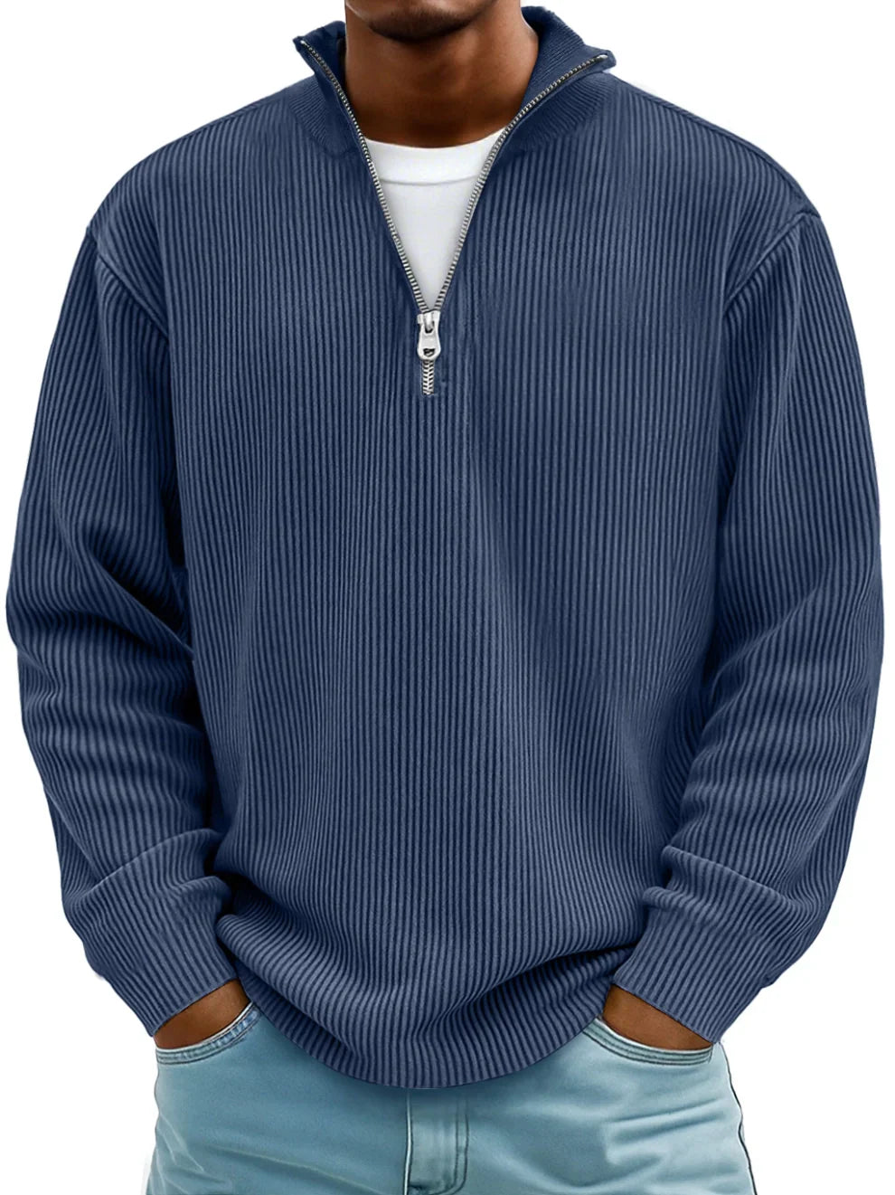 LOUIS & MARGOT | PULL TENDANCE AVEC ZIP MOYEN HOMME