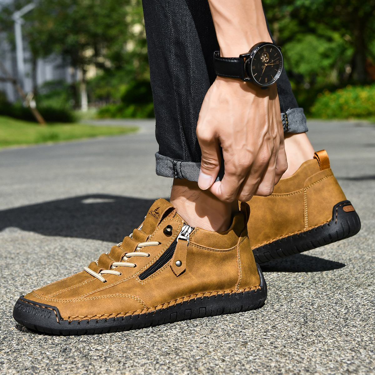 LOUIS & MARGOT | CHAUSSURES EN NABUK AVEC ZIP POUR HOMME