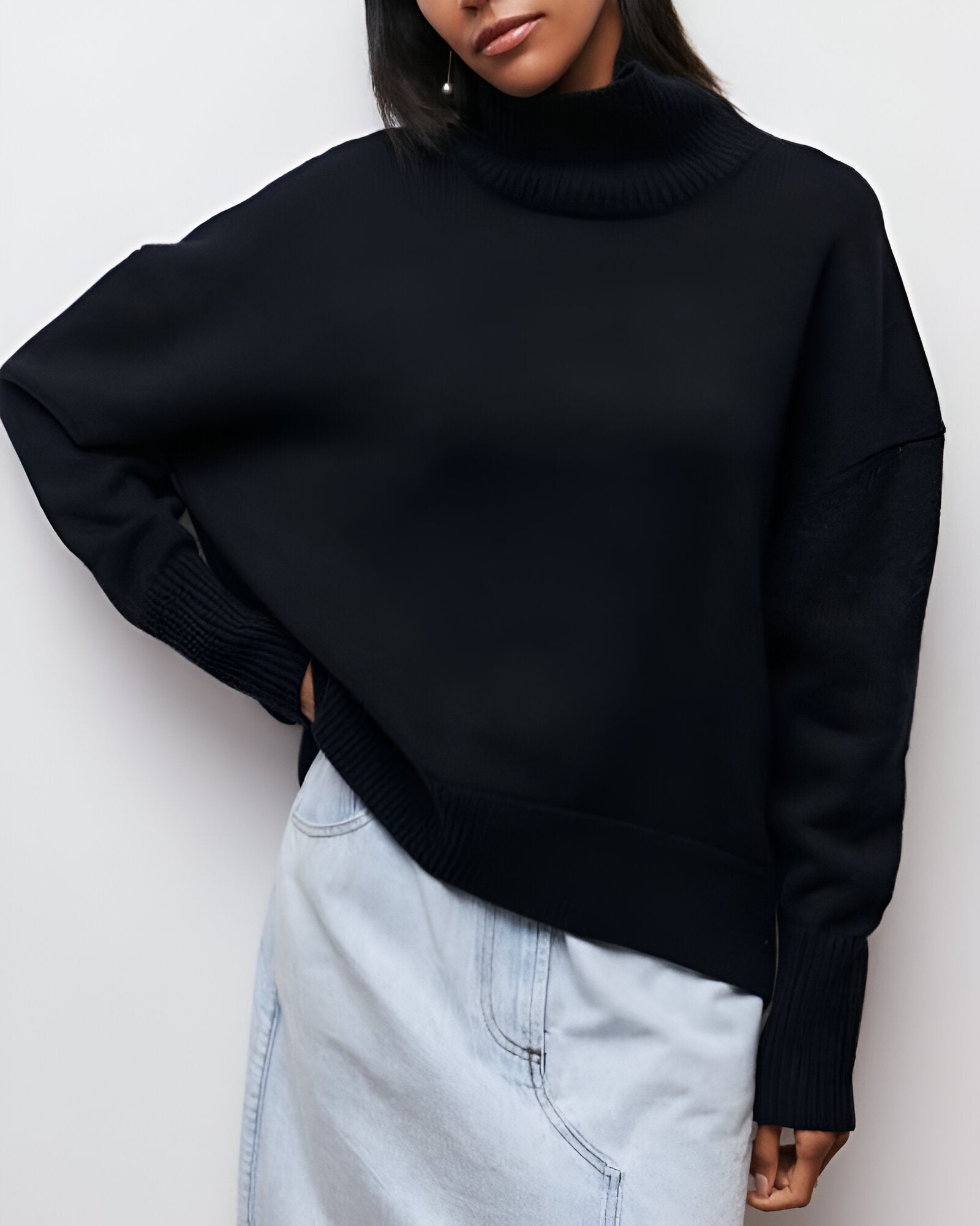 Liora™ | Pull Ample à Col Roulé