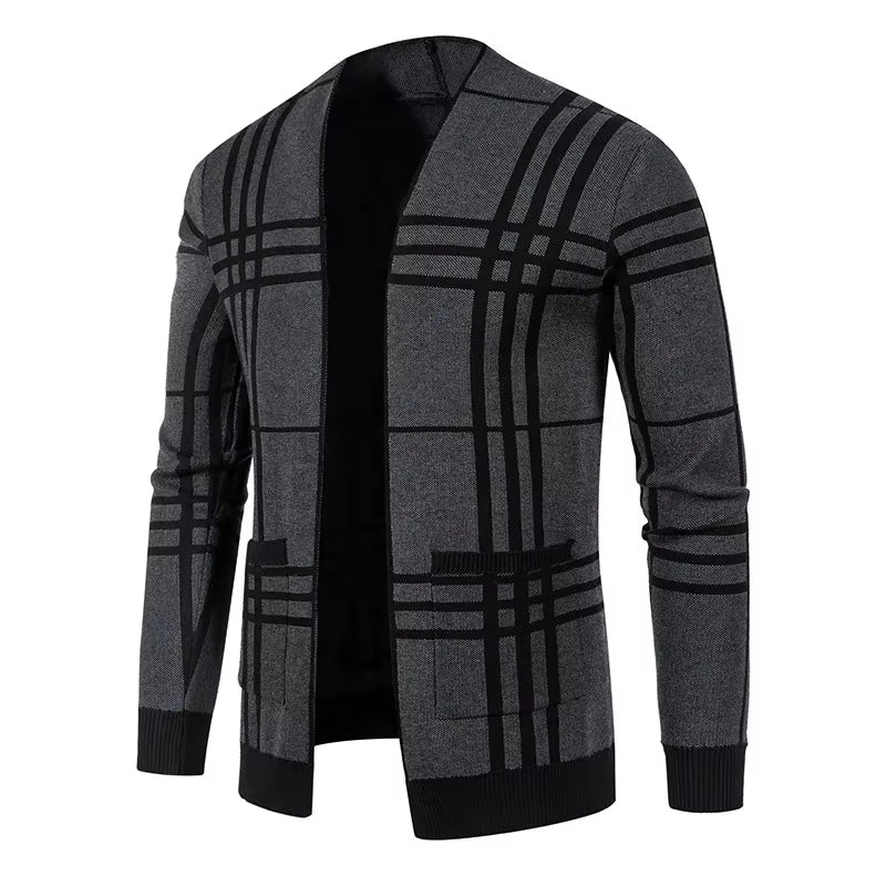 LOUIS & MARGOT | CARDIGAN EN MAILLE À CARREAUX POUR HOMME