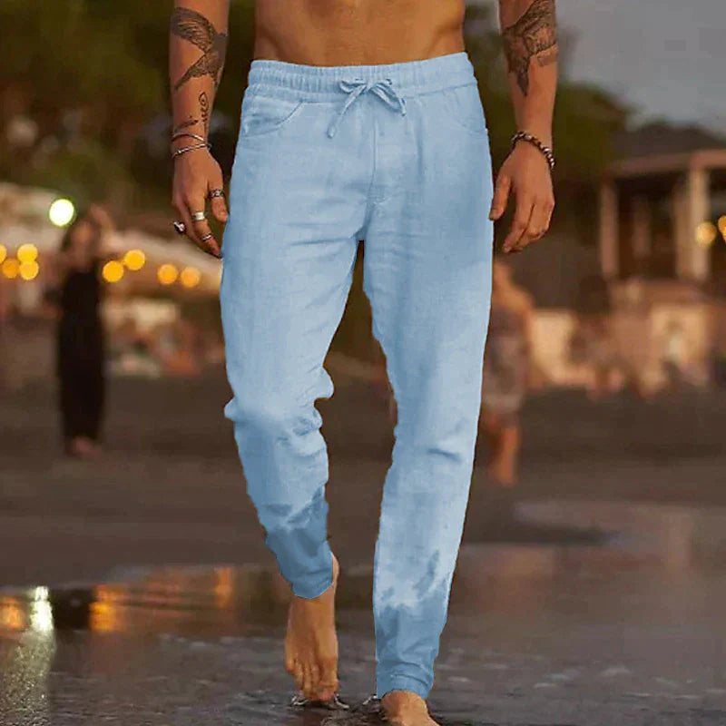 PANTALONS DE PLAGE EN LIN