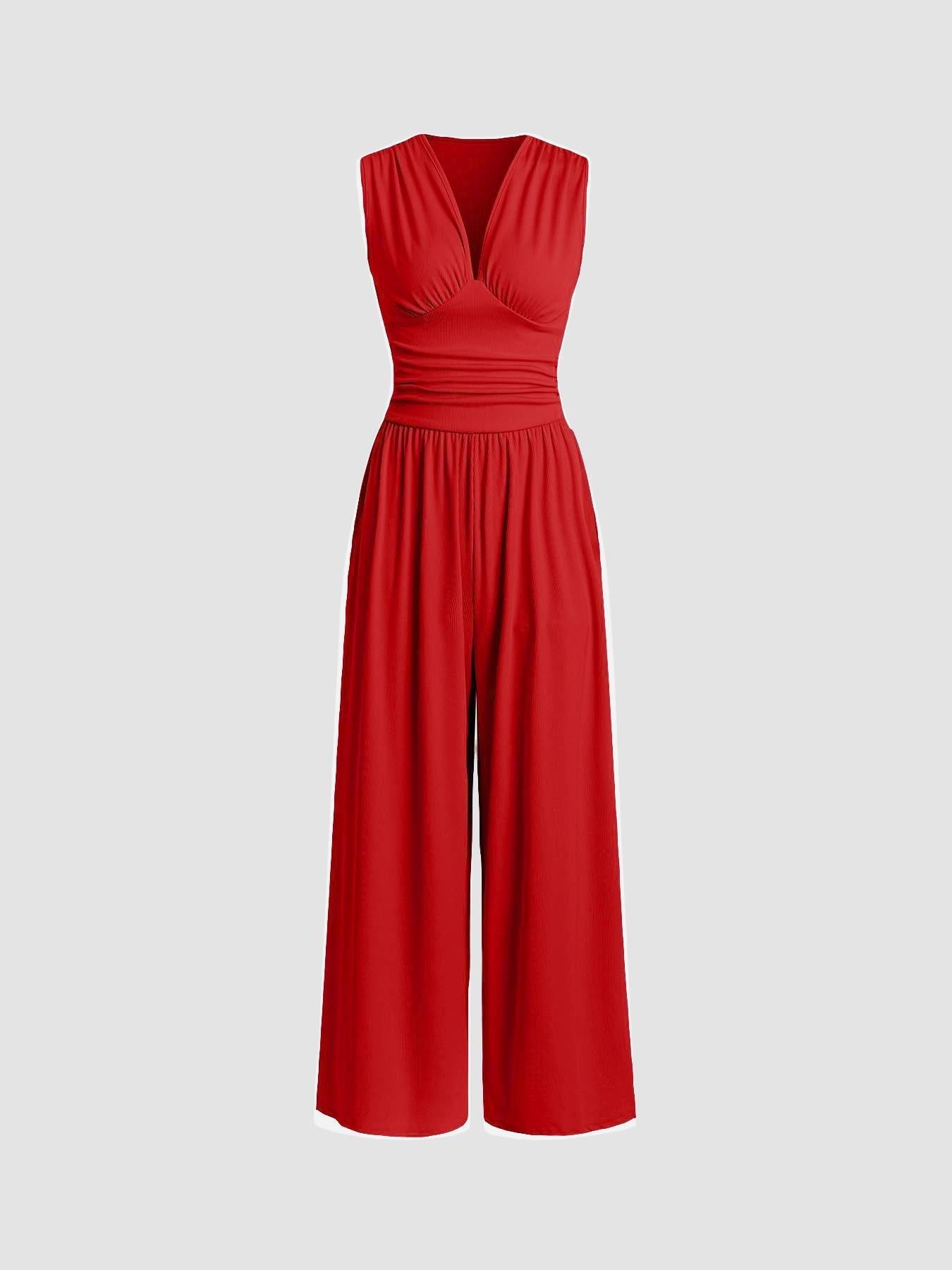 CHARLEY – Chic Sleeveless Wide-Leg Jumpsuit