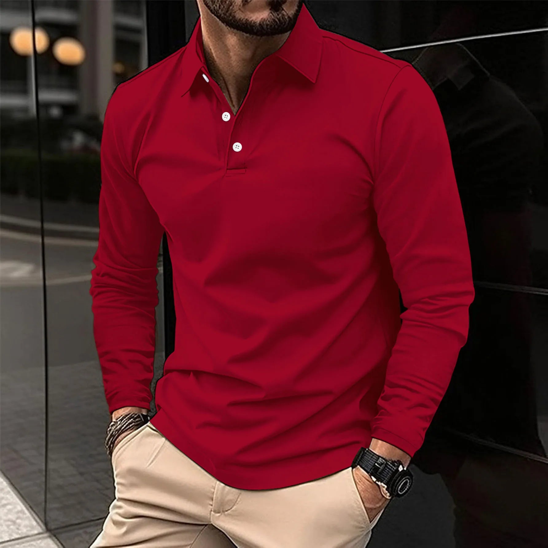 LOUIS & MARGOT | POLO CLASSICA À MANCHES LONGUES POUR HOMME
