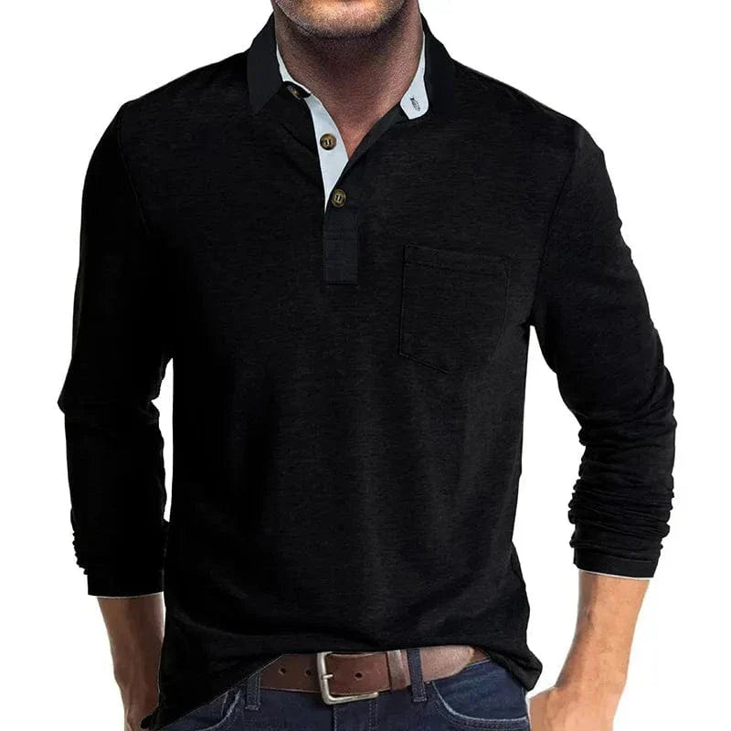 LOUIS & MARGOT | POLO CLASSIQUE À MANCHES LONGUES POUR HOMMES
