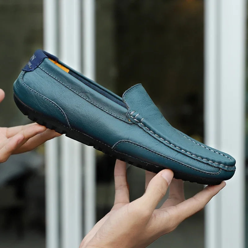 Mocassins en cuir vintage
