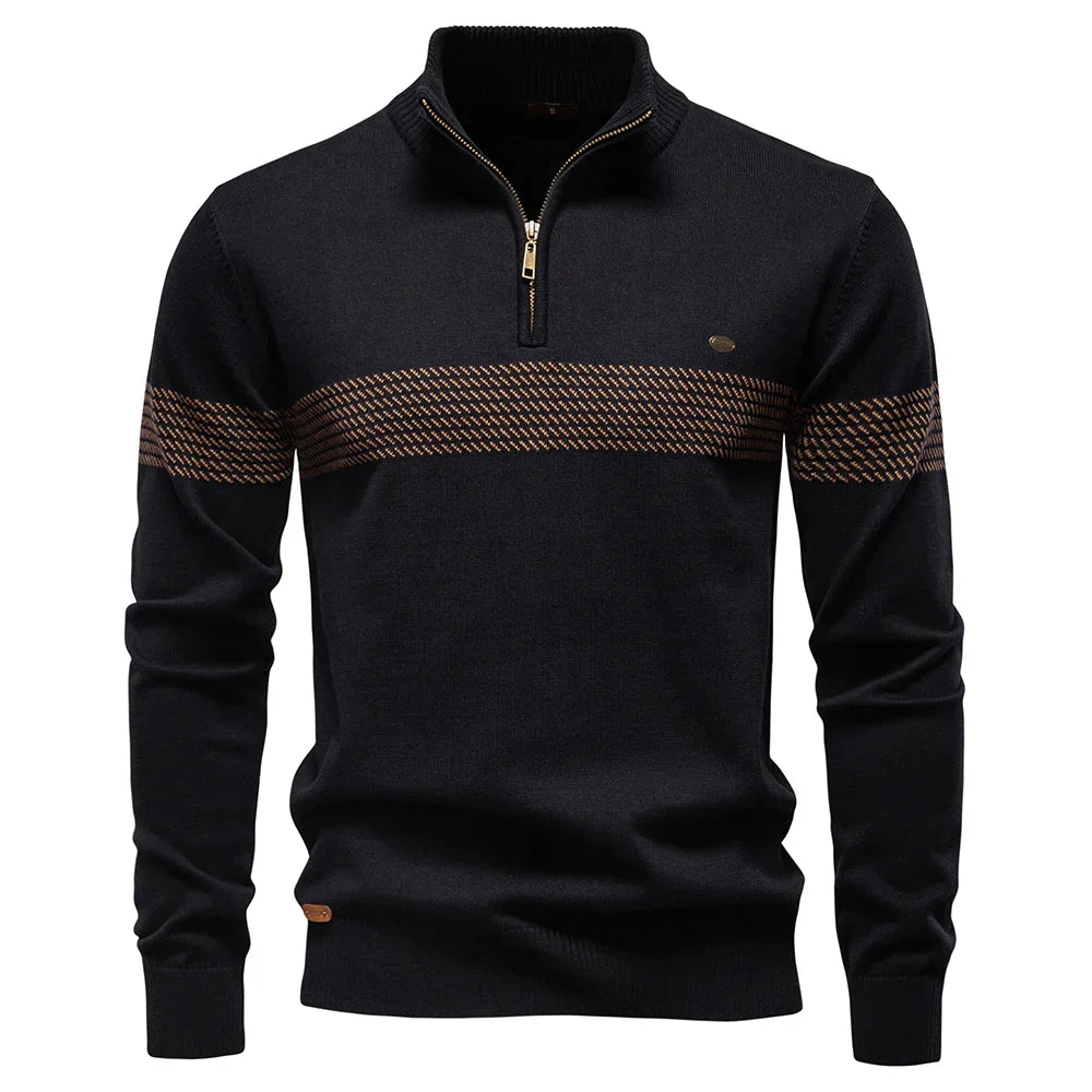 LOUIS & MARGOT | PULL CLASSIQUE EN MAILLE DEMI-ZIP POUR HOMME