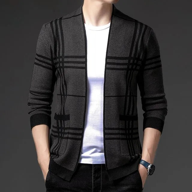 LOUIS & MARGOT | CARDIGAN EN MAILLE À CARREAUX POUR HOMME