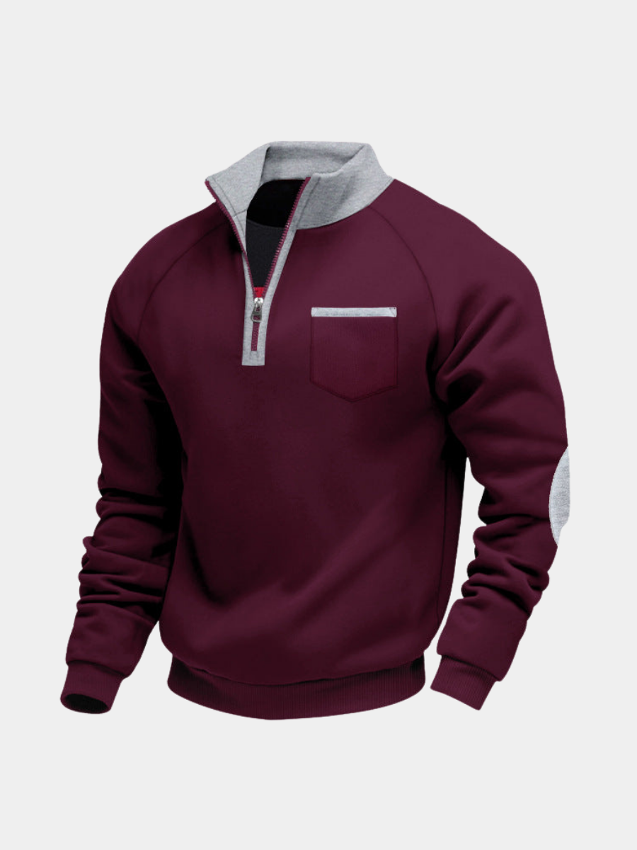 LOUIS & MARGOT | PULL EN POLAIRE AVEC MOITIÉ ZIP POUR HOMME