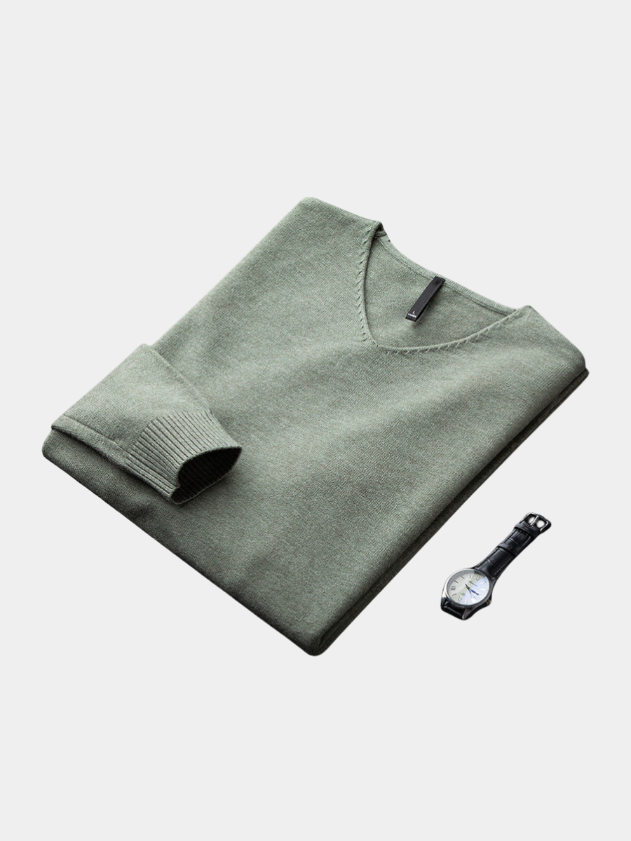 LOUIS & MARGOT | PULL EN V EN FIBRES NOBLES POUR HOMME