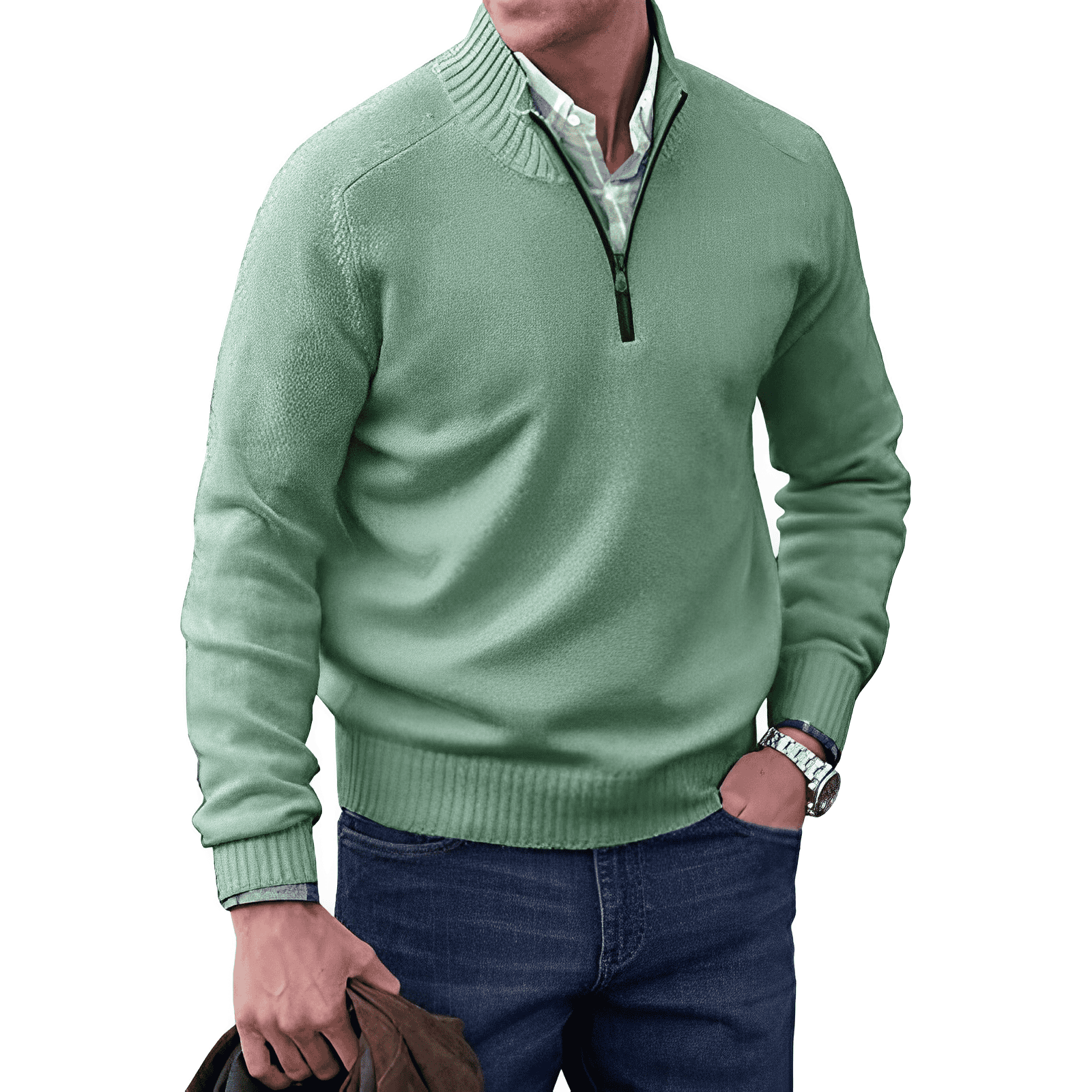 LOUIS & MARGOT | PULL EN MAILLE ZIPPÉ POUR HOMME