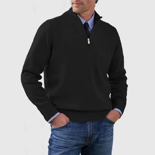 LOUIS & MARGOT | PULL ÉLÉGANT HOMME À MI-ZIP