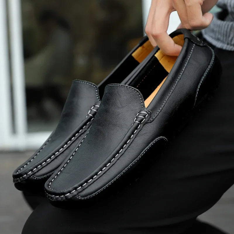 Mocassins en cuir vintage