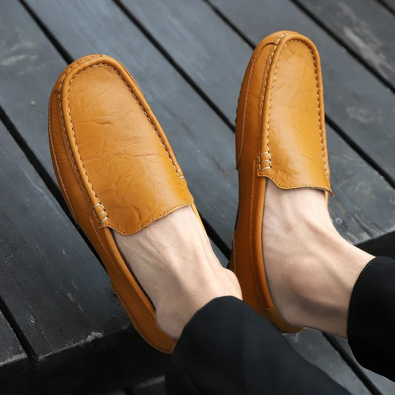 Mocassins en cuir vintage