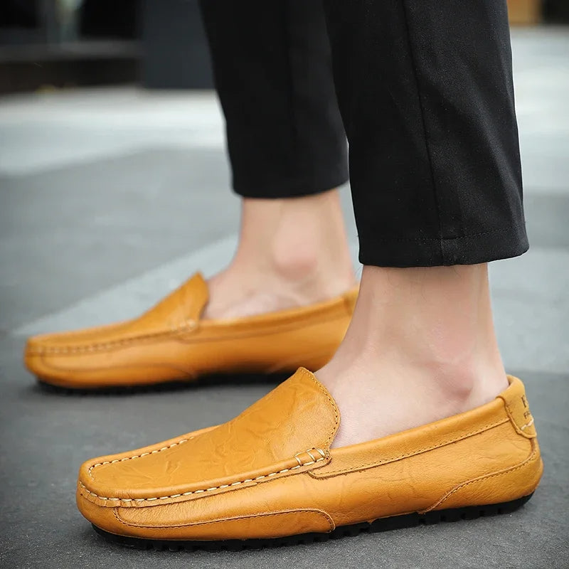 Mocassins en cuir vintage