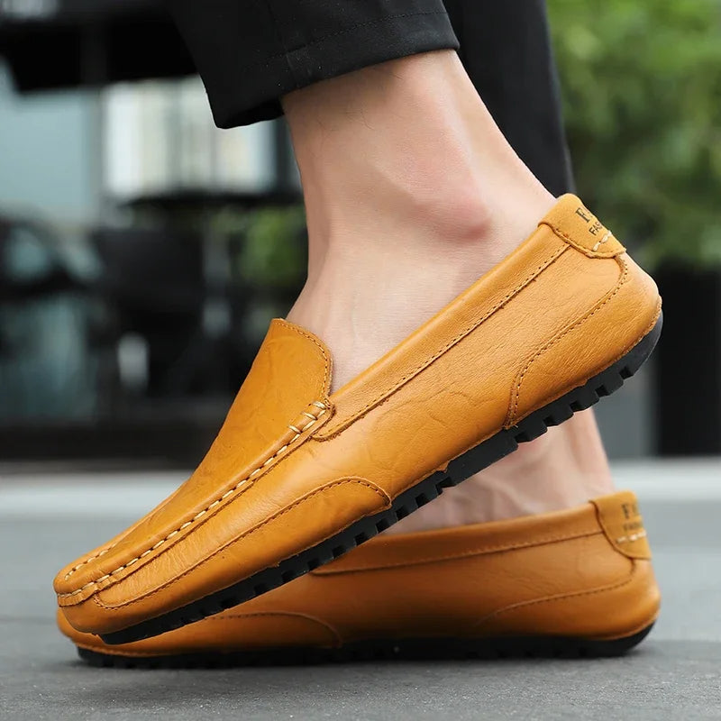 Mocassins en cuir vintage