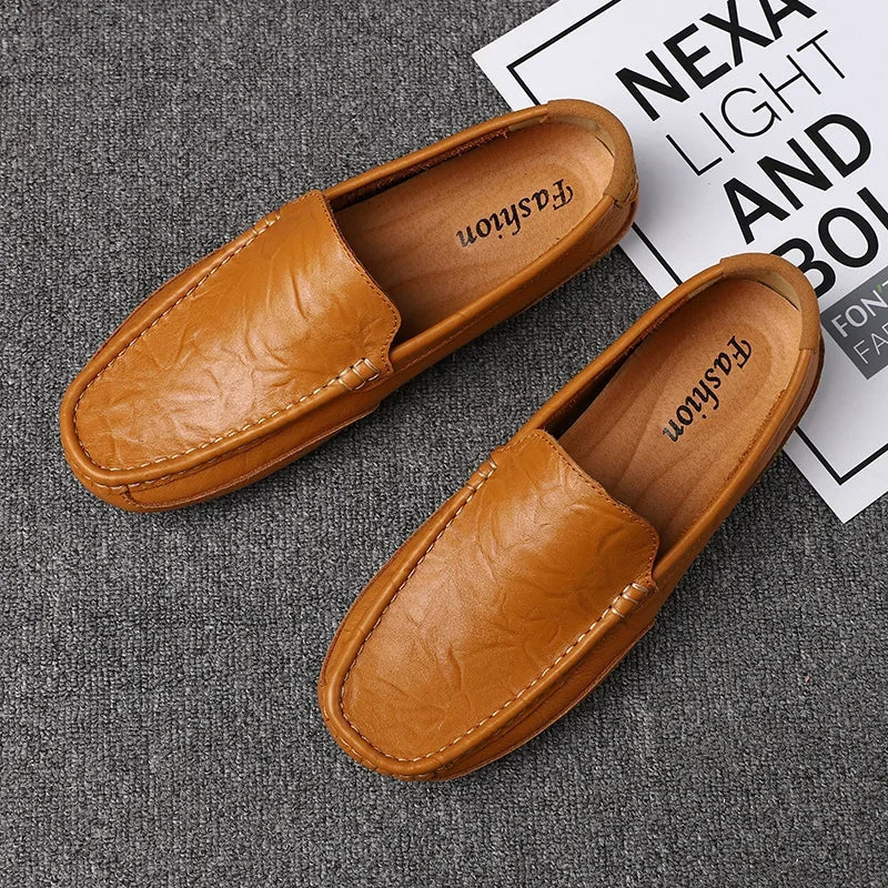 Mocassins en cuir vintage