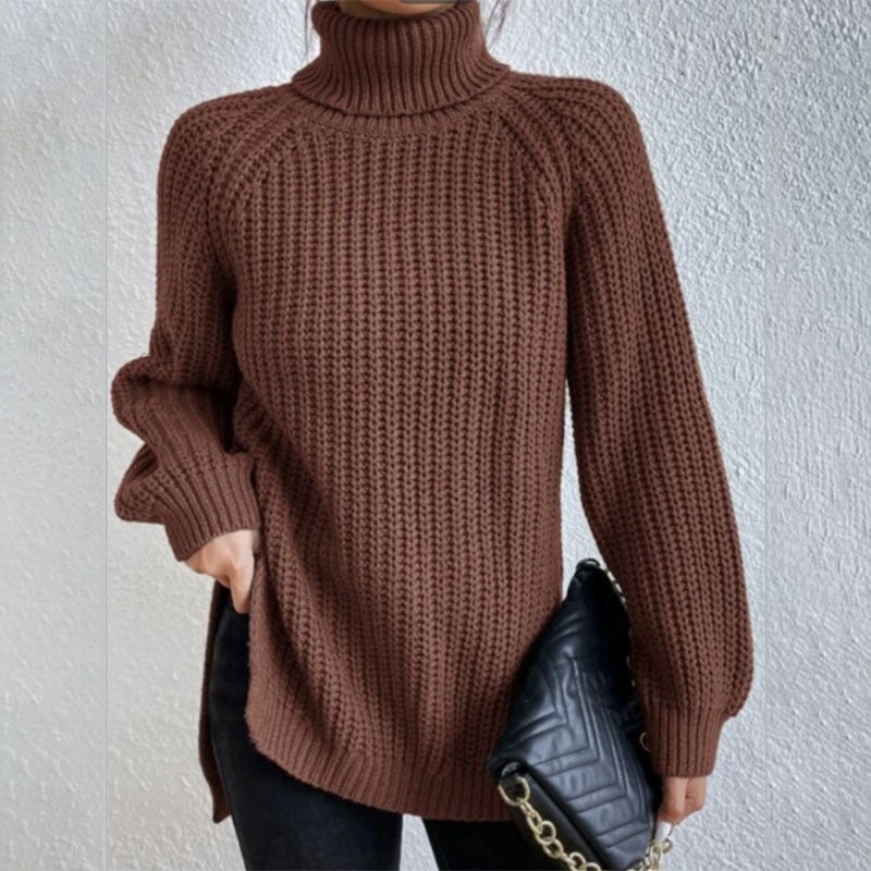 Éloïse™ | Pull Col Roulé Fendu