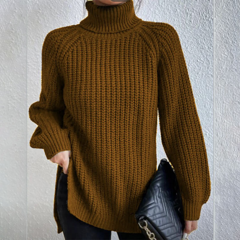Éloïse™ | Pull Col Roulé Fendu