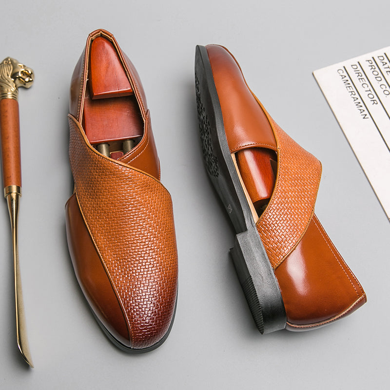 Mocassins en cuir vintage