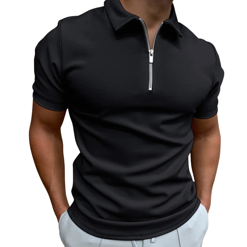 GREGORIO | POLO MODERNE AVEC ZIP MI-HAUT